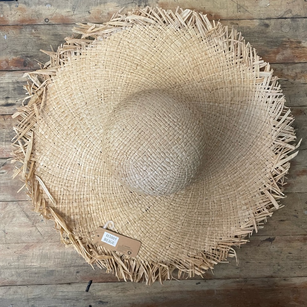 Raffia woven large sun hat - Picture 5 of 6